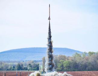 High power rocket launch, Huntsville, AL competition.