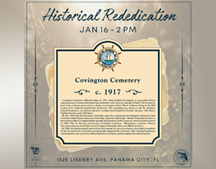 historic marker for covington cemetary