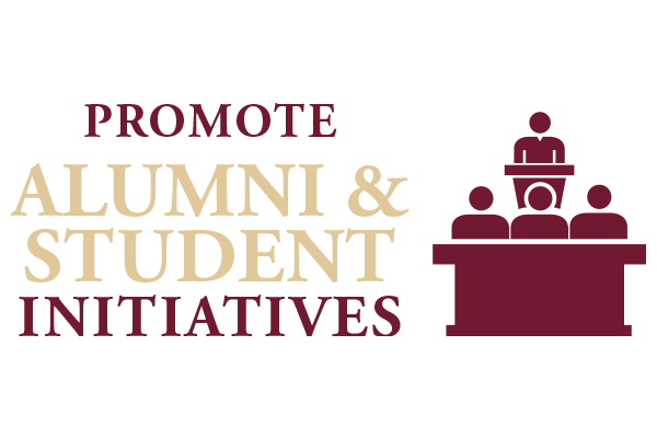 Promoting alumni student initiatives graphic