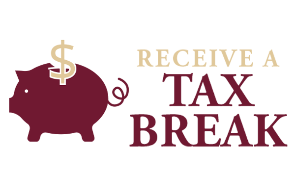 receive a tax break graphic