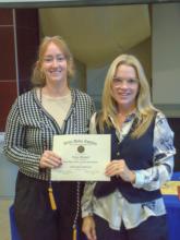 VP/-Editor Layne Mikesell with certificate