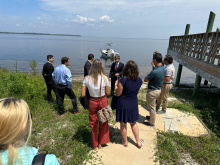 Maritime Drone Launch on Boat in water