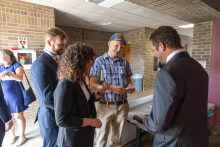 Automatic Dog Door demonstration Aaron Burghardt and Mandolin Brown