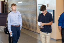 Gentlemen arriving at reception 1