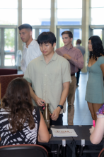 Gentlemen arriving at reception 2