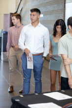 Gentlemen arriving at reception 3