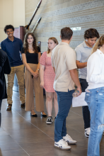 Gentlemen arriving at reception 5