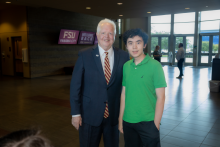 Dean Randy Hana and First-Year student 1