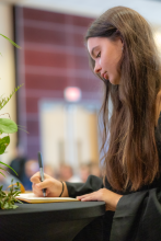 First-Year student signing book 4
