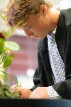 First-Year student signing book 14