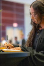 First-Year student signing book 17