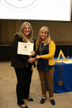 CSI Instructor Charla Perdue and inductee Brenda Grimm