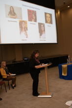 Distance Learning Students Brianna Alexander, Linda Anci, Anet Hernandez, Stephanie Mages and Nikki Ortiz