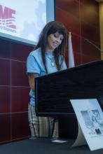 Breiana Leingang,event moderator (FSU PC civil engineering student and S.A.M.E. student chapter president)