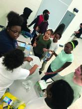 Freshmen took time to volunteer at Girls Inc. of Bay County