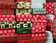 wrapped gifts for the Clifford Chester Sims State Veterans Nursing Home