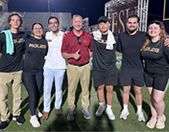 Jim Allen and FSUPC student volunteers at 2024 Commencement