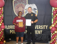 Jeanette Nicholson receives Security Officer of the Year award