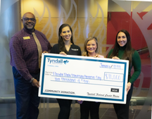 Tyndall Federal Credit Union check presentation