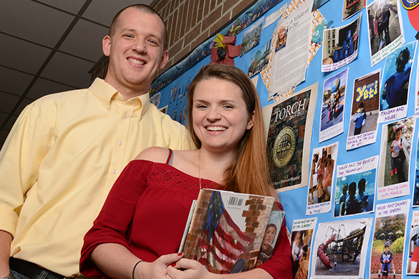 two students smiling