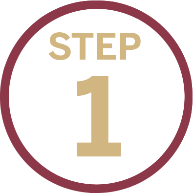 Graphic of step 1 in the admissions process