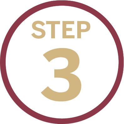 Graphic of step 3 in the admissions process