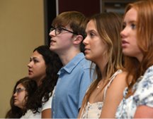First-year students at convocation