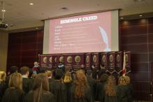 Students recite Semiole Creed