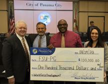 City of Panama City donation check to FSU PC