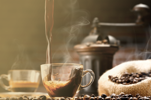 Image of coffee being prepared.